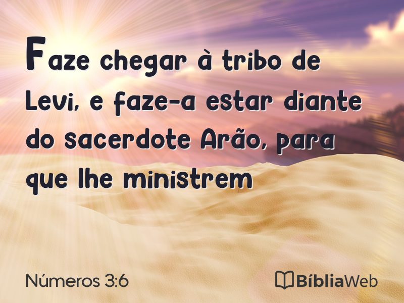Números 3:6 em imagem para compartilhar