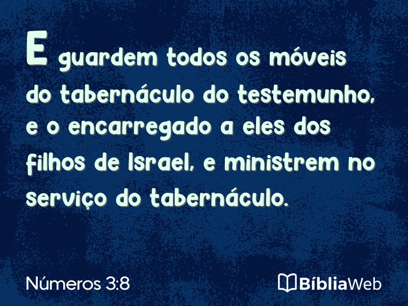 Números 3:8 em imagem para compartilhar