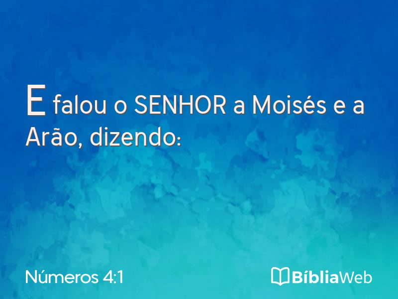 Números 4:1 em imagem para compartilhar