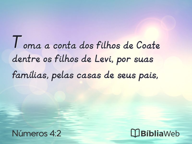 Números 4:2 em imagem para compartilhar