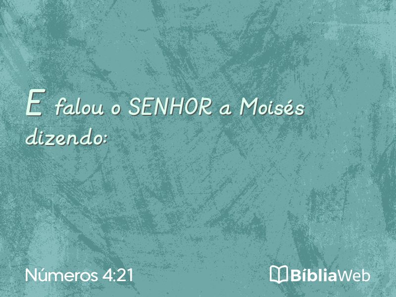 Números 4:21 em imagem para compartilhar