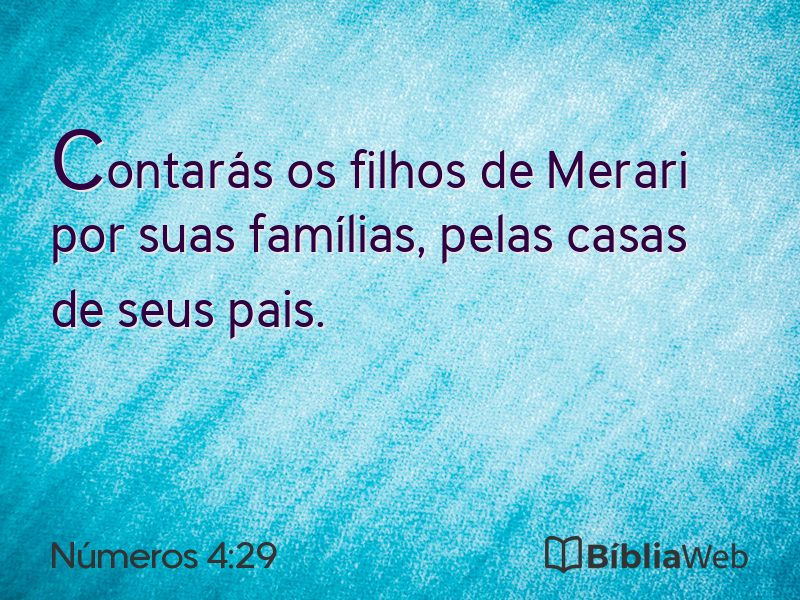 Números 4:29 em imagem para compartilhar