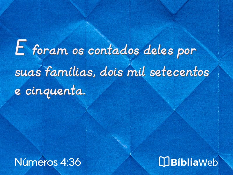 Números 4:36 em imagem para compartilhar