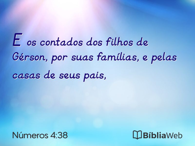 Números 4:38 em imagem para compartilhar
