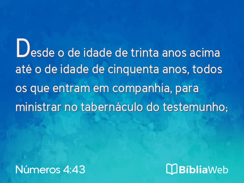 Números 4:43 em imagem para compartilhar