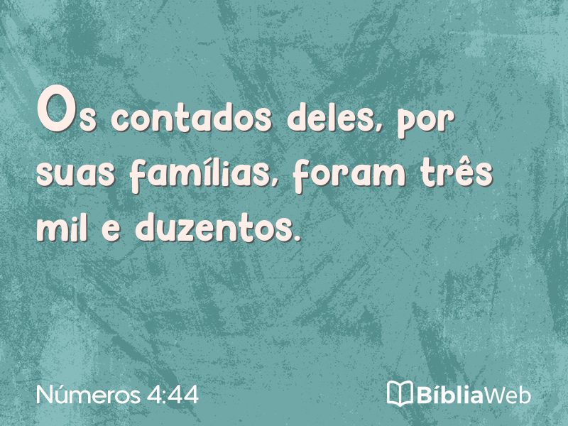 Números 4:44 em imagem para compartilhar