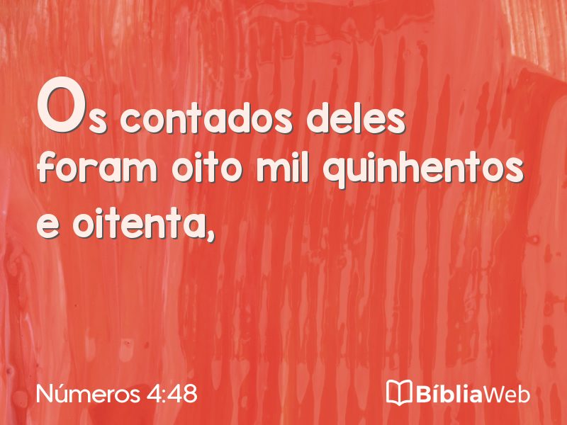 Números 4:48 em imagem para compartilhar