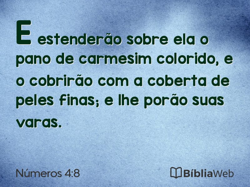 Números 4:8 em imagem para compartilhar