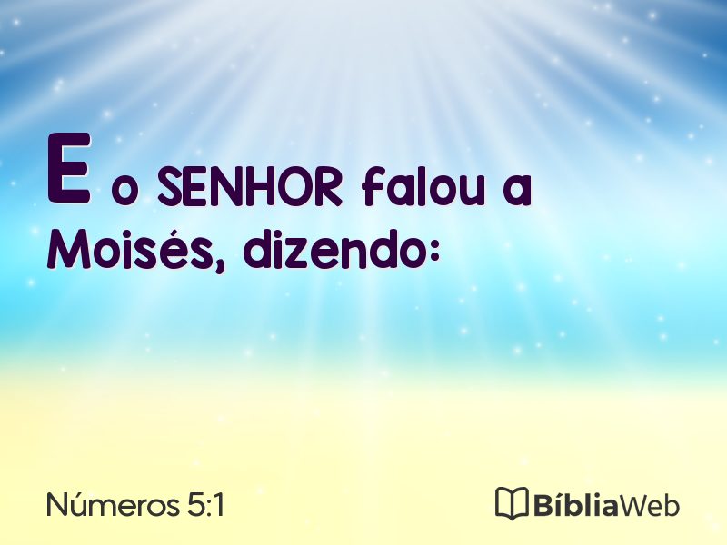 Números 5:1 em imagem para compartilhar