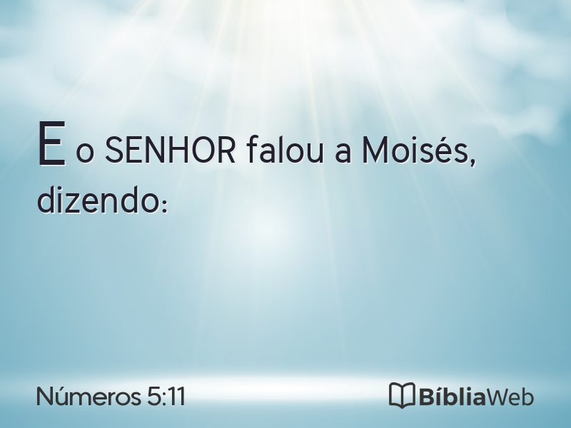 Números 5:11 em imagem para compartilhar