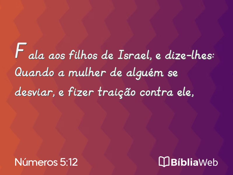 Números 5:12 em imagem para compartilhar