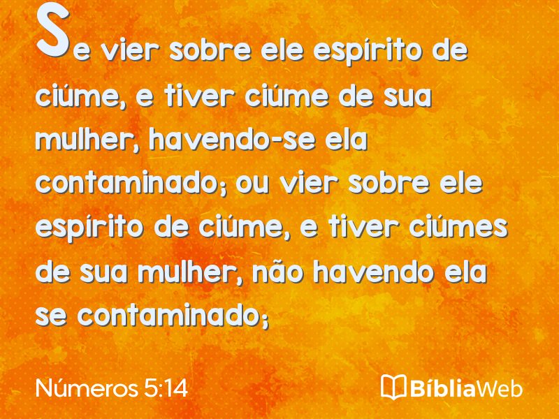 Números 5:14 em imagem para compartilhar
