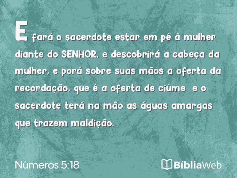 Números 5:18 em imagem para compartilhar