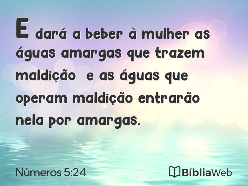 Números 5:24 em imagem para compartilhar