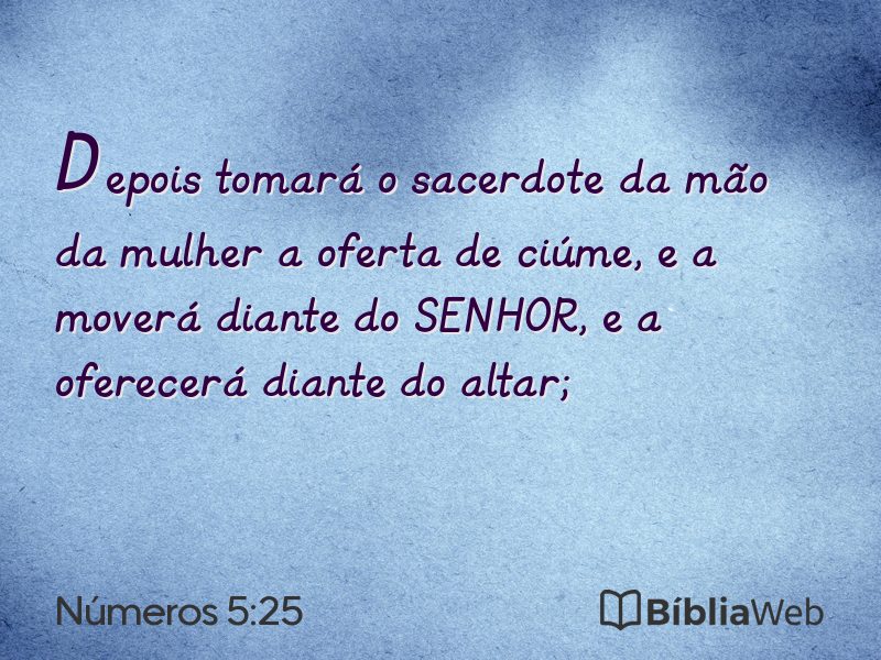 Números 5:25 em imagem para compartilhar