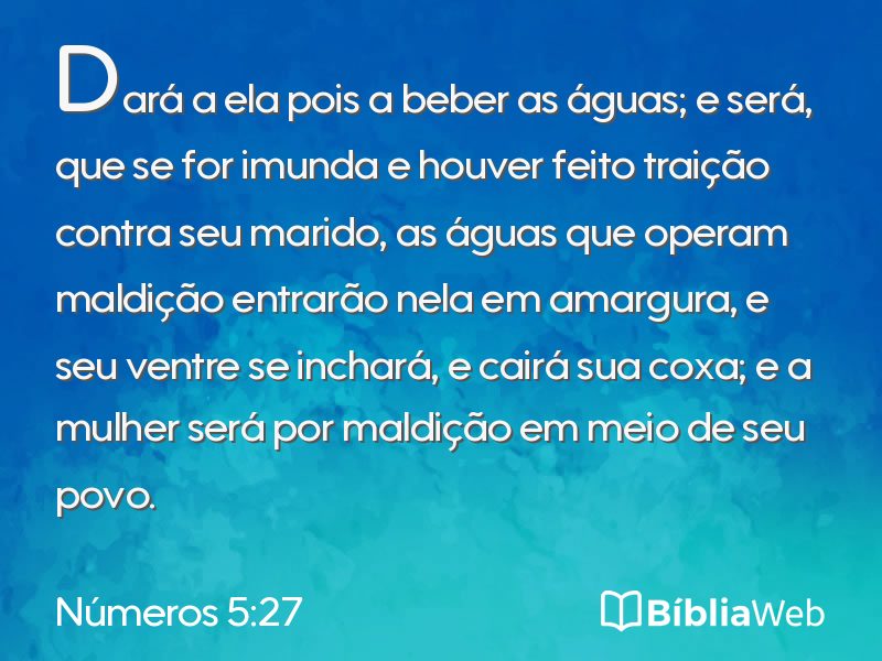 Números 5:27 em imagem para compartilhar