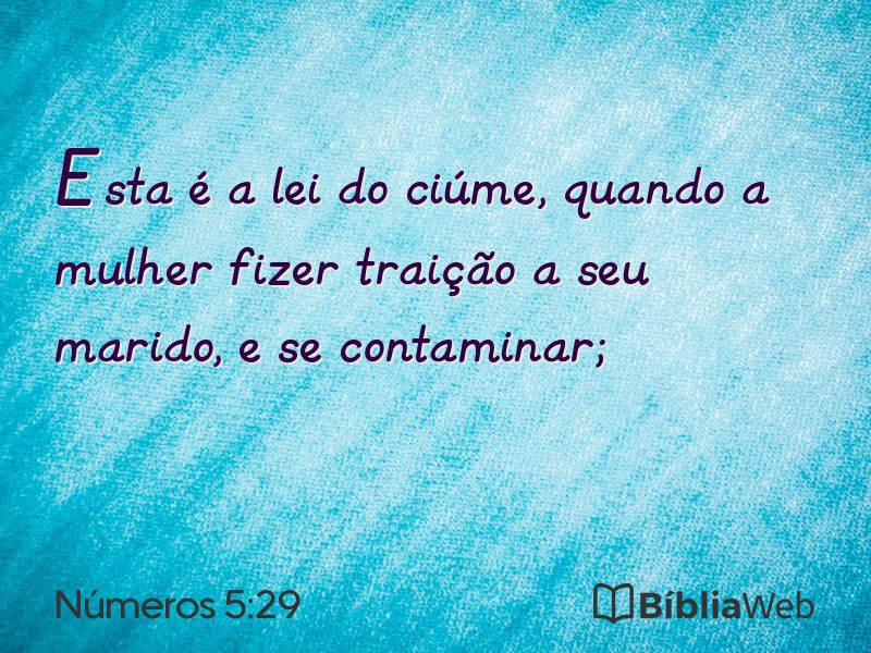 Números 5:29 em imagem para compartilhar