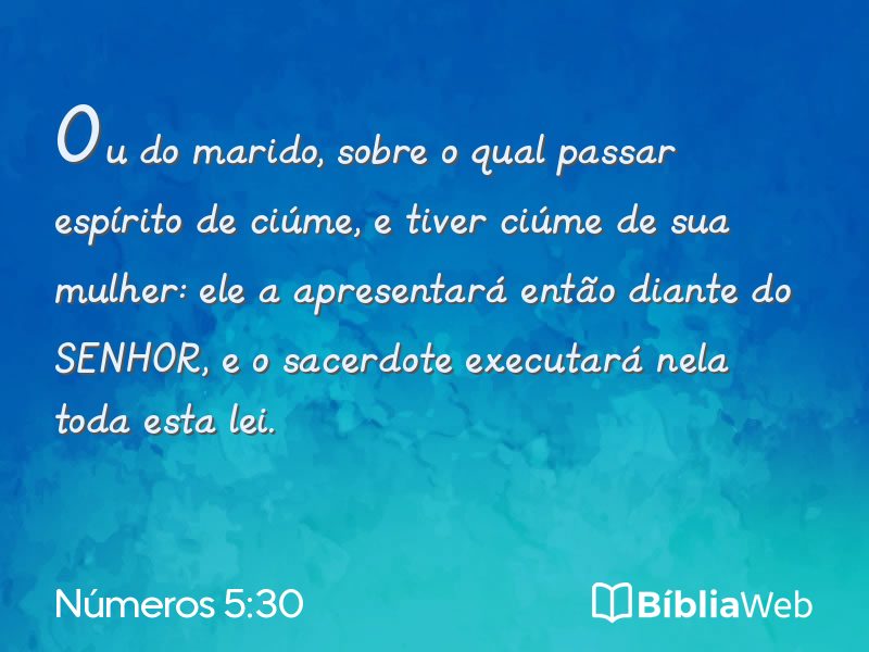 Números 5:30 em imagem para compartilhar