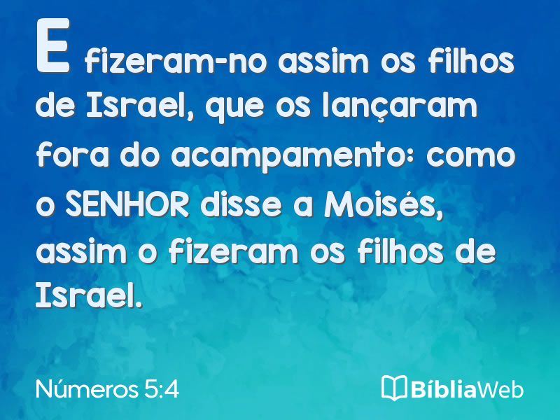 Números 5:4 em imagem para compartilhar