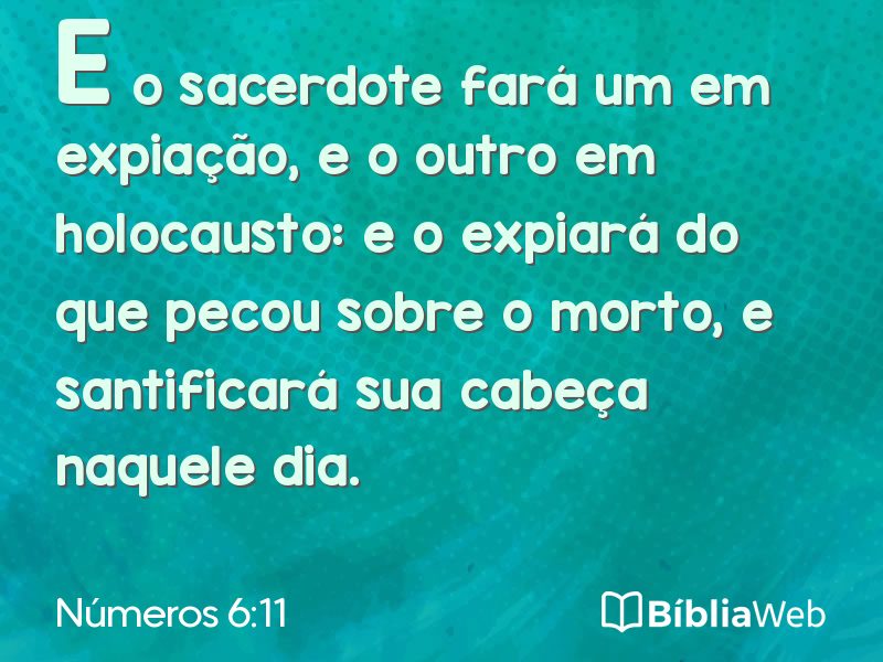 Números 6:11 em imagem para compartilhar
