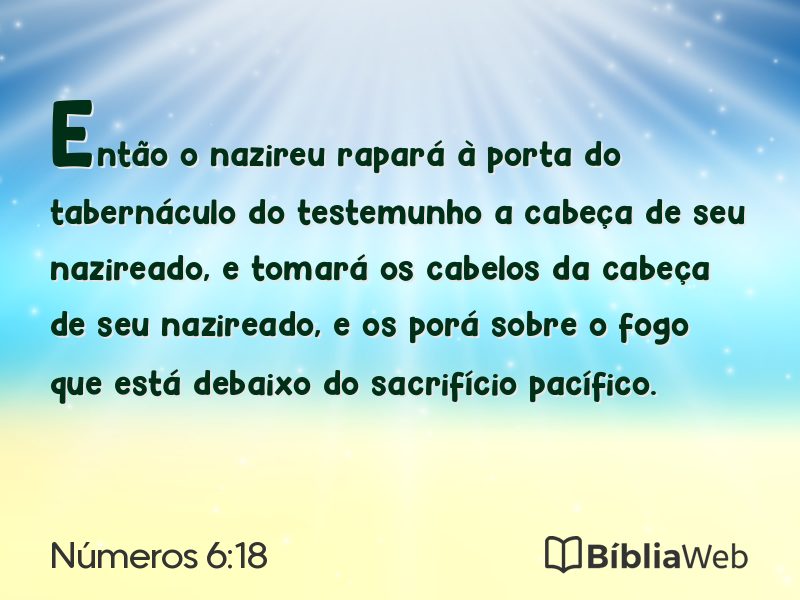 Números 6:18 em imagem para compartilhar