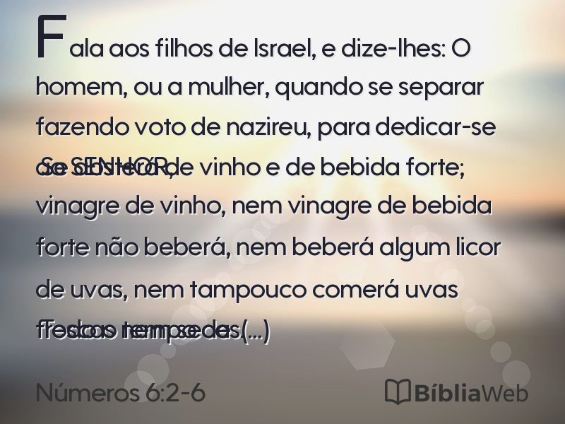 Números 6:2-6 em imagem para compartilhar