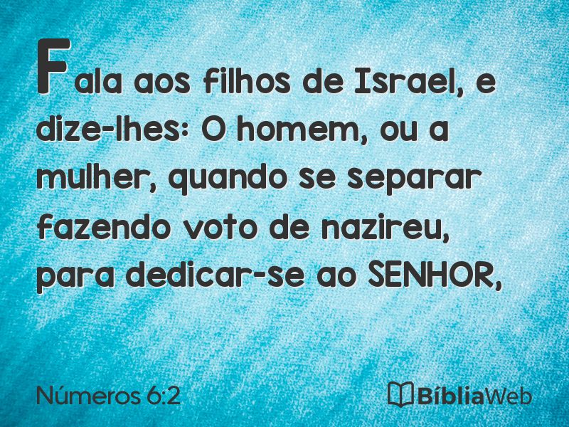 Números 6:2 em imagem para compartilhar