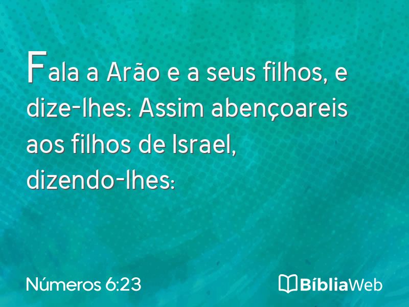 Números 6:23 em imagem para compartilhar