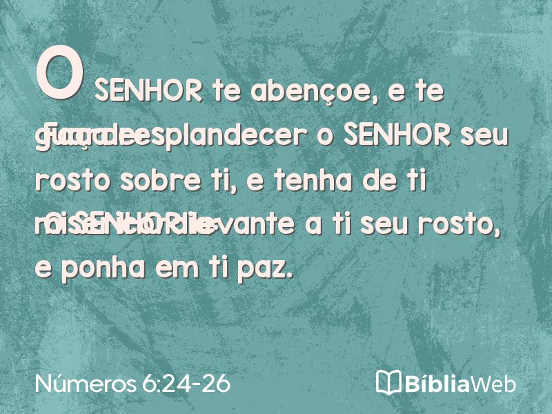 Números 6:24-26 em imagem para compartilhar