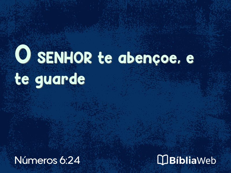 Números 6:24 em imagem para compartilhar