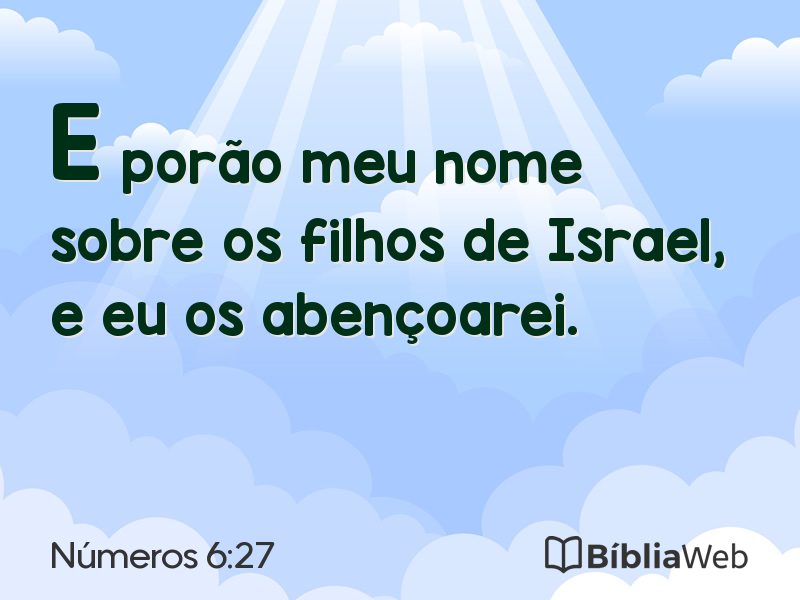 Números 6:27 em imagem para compartilhar