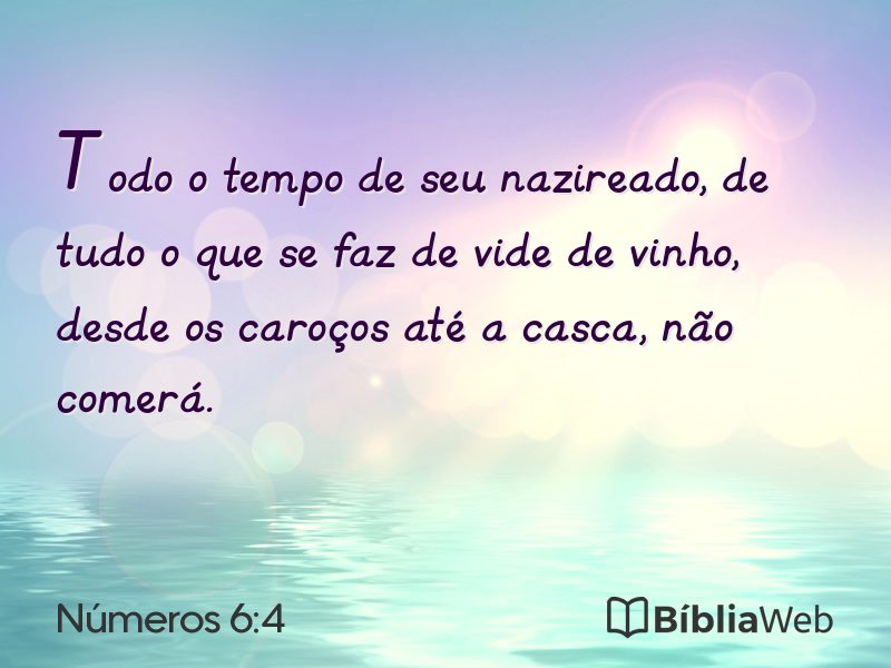 Números 6:4 em imagem para compartilhar