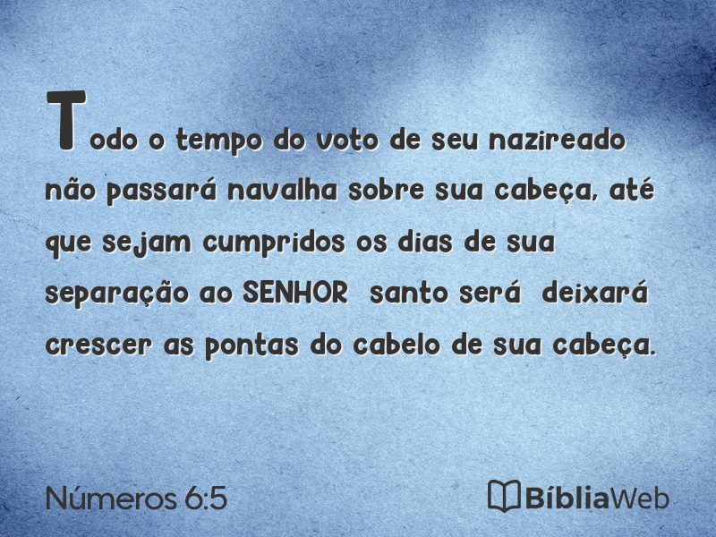 Números 6:5 em imagem para compartilhar