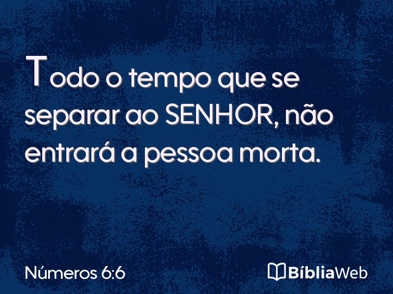 Números 6:6 em imagem para compartilhar
