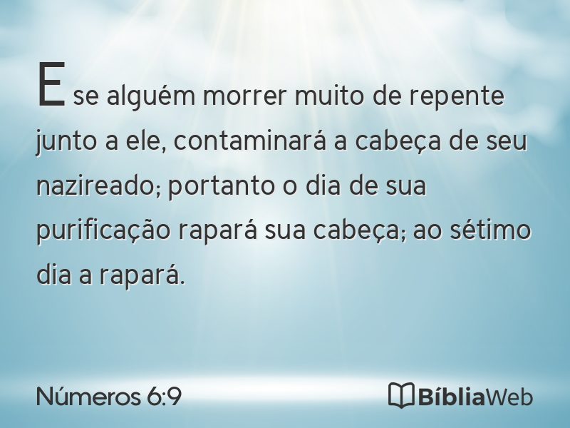 Números 6:9 em imagem para compartilhar