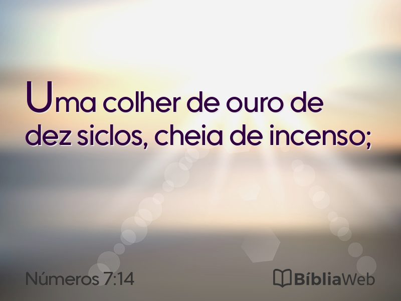 Números 7:14 em imagem para compartilhar