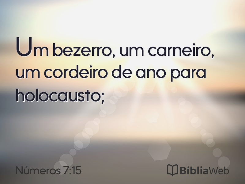Números 7:15 em imagem para compartilhar