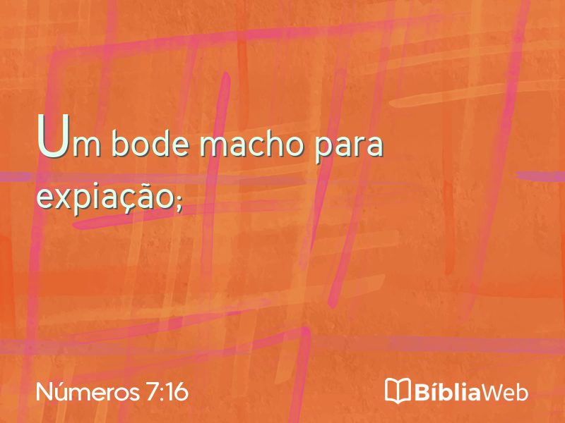 Números 7:16 em imagem para compartilhar