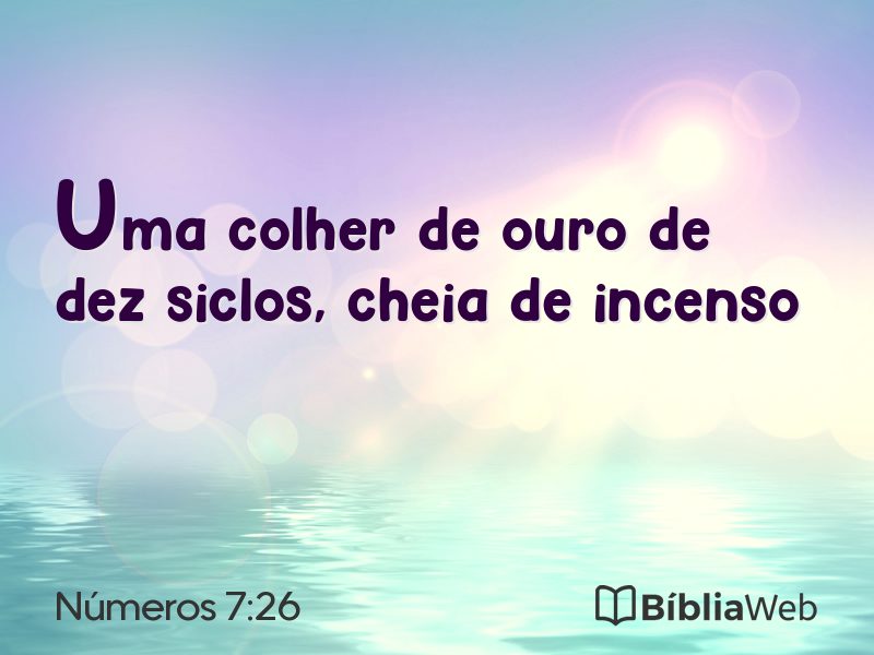 Números 7:26 em imagem para compartilhar