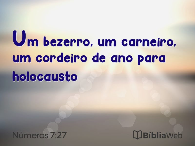Números 7:27 em imagem para compartilhar