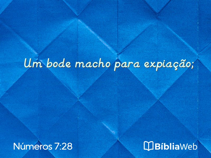 Números 7:28 em imagem para compartilhar