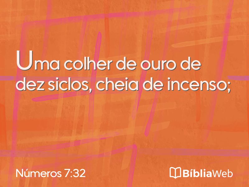 Números 7:32 em imagem para compartilhar