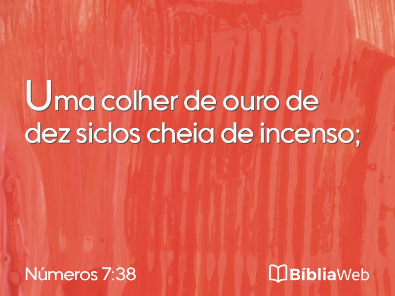 Números 7:38 em imagem para compartilhar