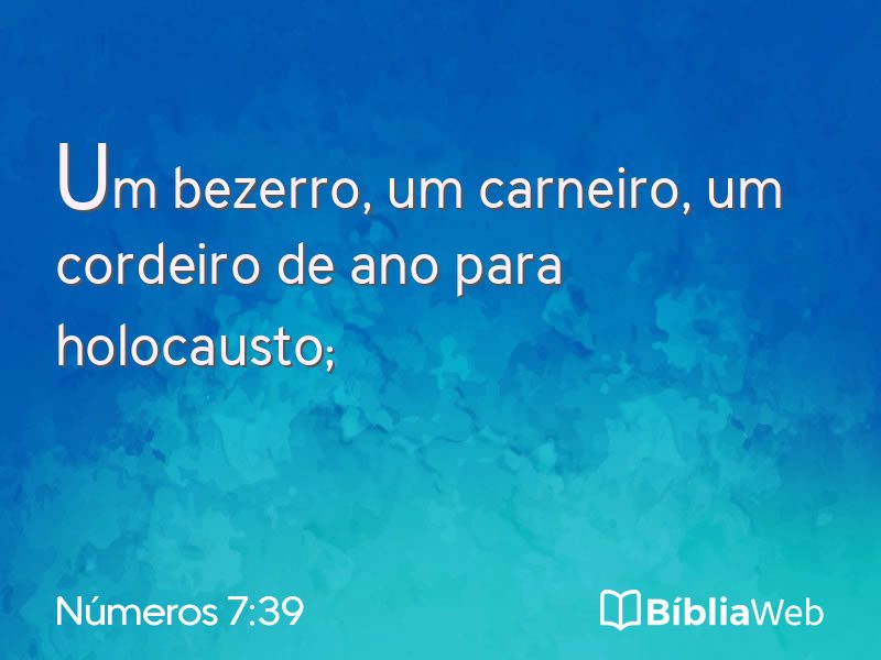 Números 7:39 em imagem para compartilhar