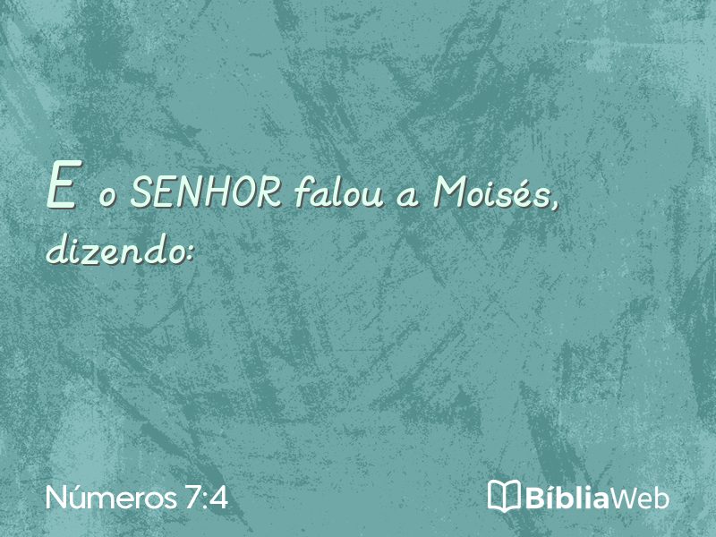 Números 7:4 em imagem para compartilhar