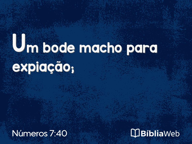Números 7:40 em imagem para compartilhar