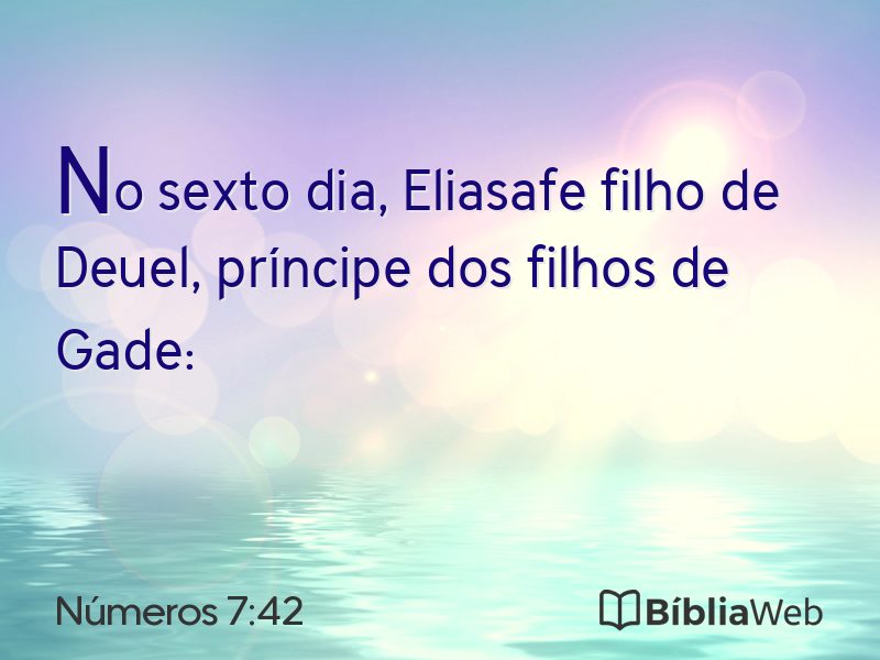Números 7:42 em imagem para compartilhar