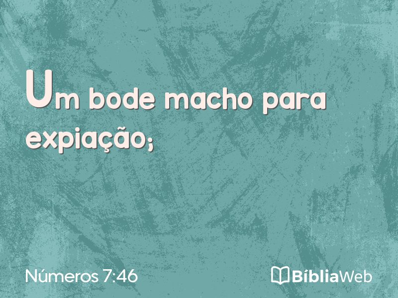 Números 7:46 em imagem para compartilhar