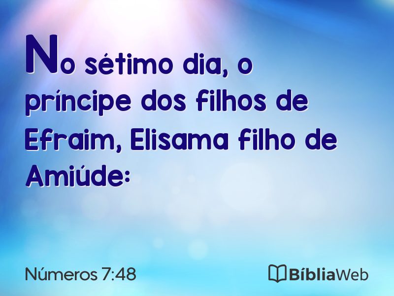 Números 7:48 em imagem para compartilhar