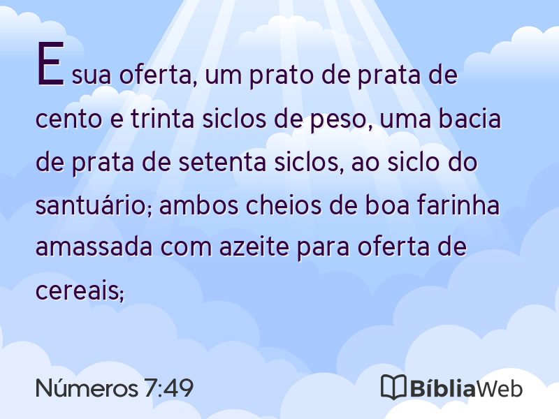 Números 7:49 em imagem para compartilhar